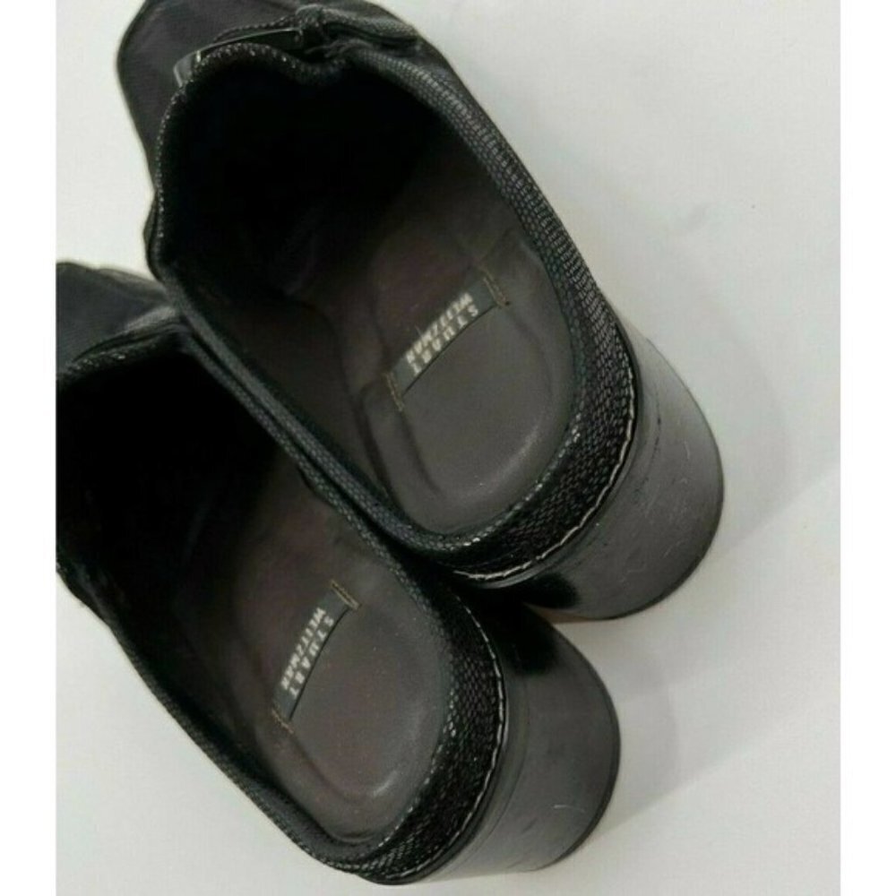Stuart Weitzman Black Leather Mules/Slides Block … - image 5